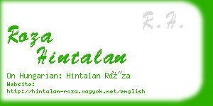 roza hintalan business card